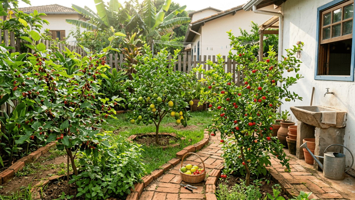 QUINTAL COM ARVORES FRUTÍFERAS