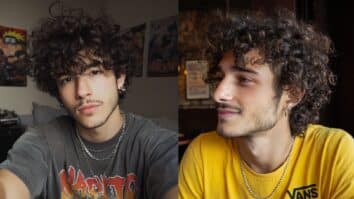 Homens com cabelos ondulado