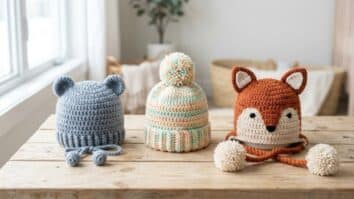 Gráficos de modelos de touca de crochê infantil para proteger as crianças do frio em 2026