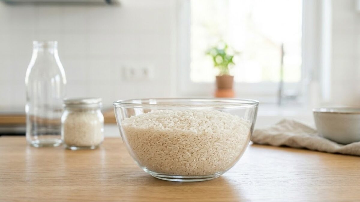 Aprenda o truque com arroz para limpar o fundo de garrafas e vasos estreitos em 2026