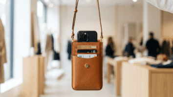 bolsa com celular e cartões
