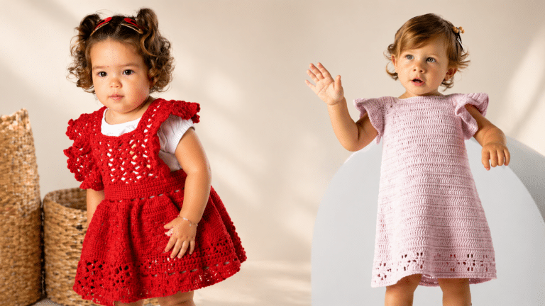 Esses vestidos de crochê infantil estão fazendo sucesso em 2026 (um mais lindo que o outro)
