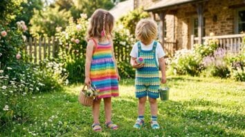 Lindas inspirações de conjuntos de crochê infantil + vídeo aula de um conjunto encantador
