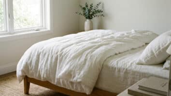 Cama limpa e organizada