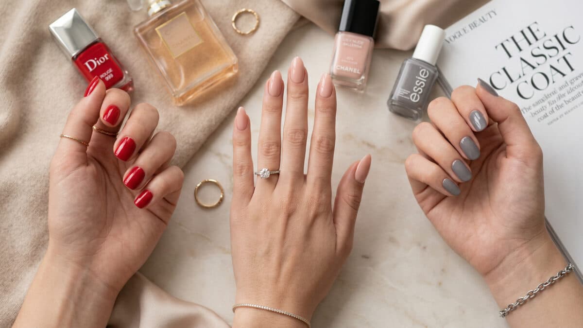 Diferentes cores de esmalte