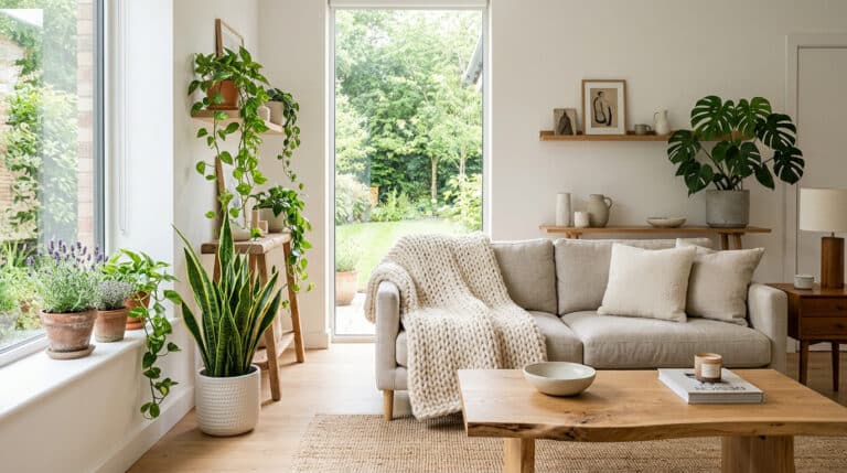 Sala com plantas