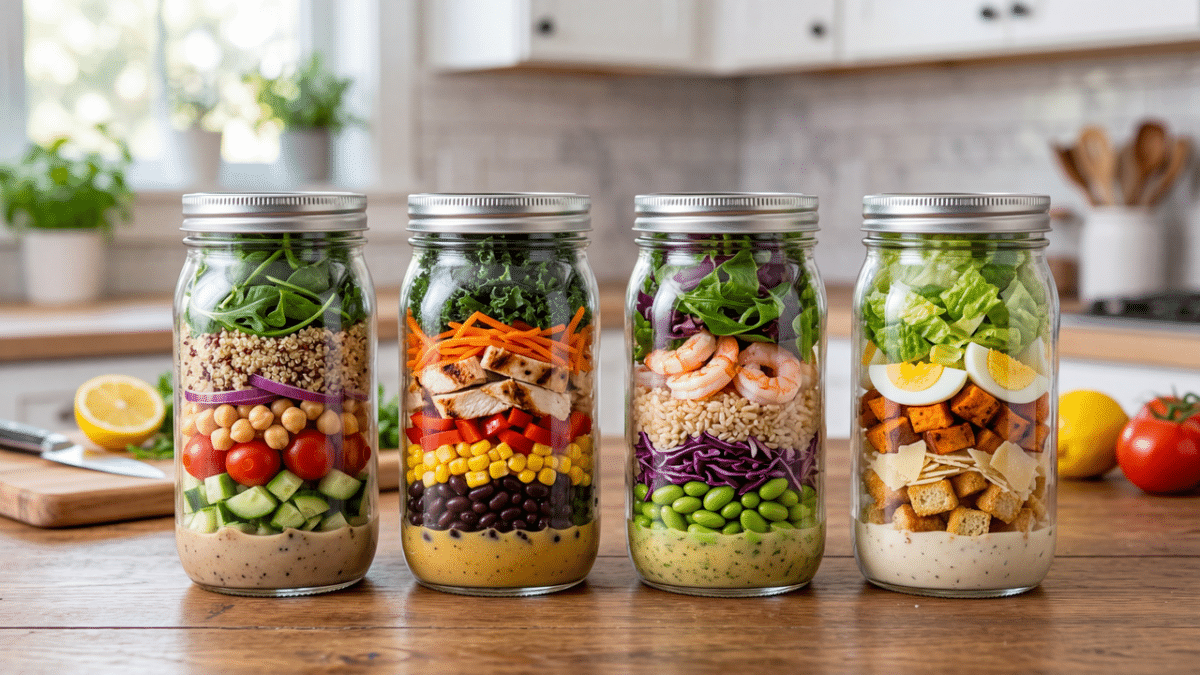 Saladas em pote
