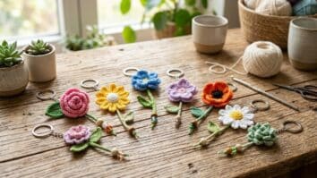 Inspirações de chaveiros de crochê com flores e vídeo aula para lucrar em 2026