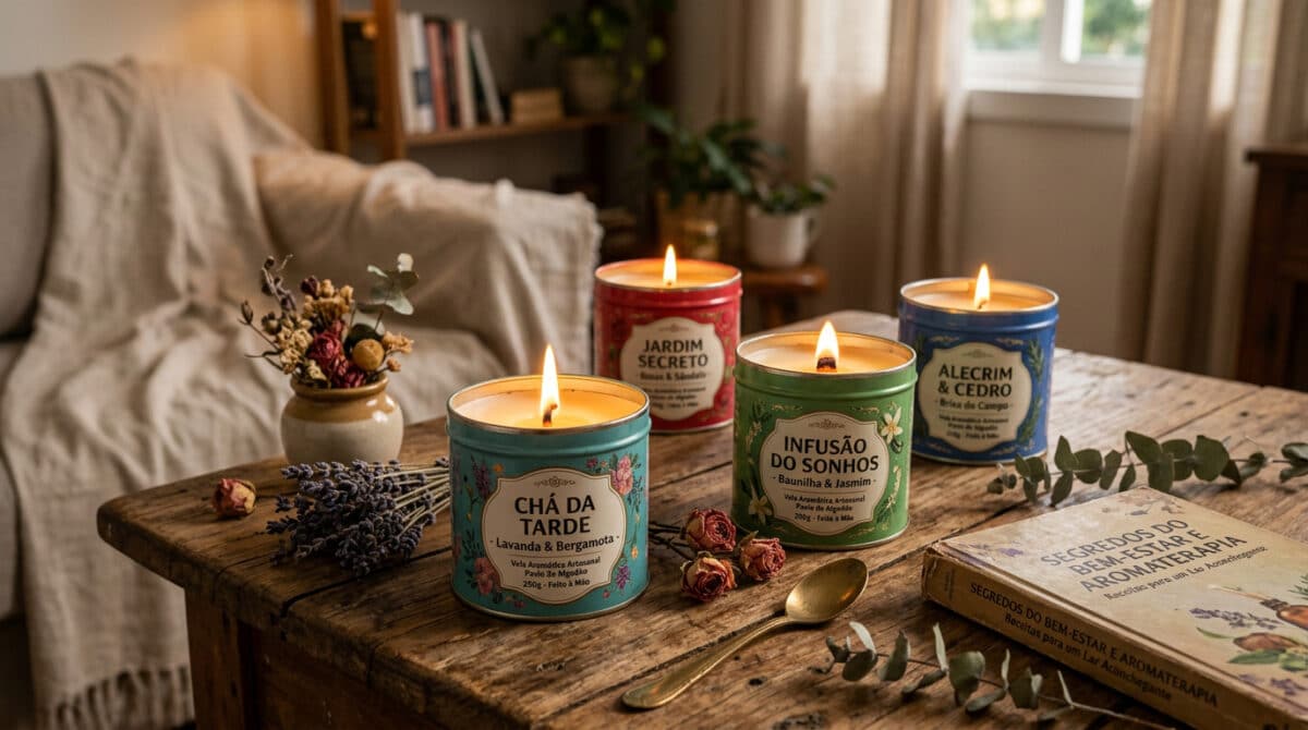 Velas aromaticas artesanais