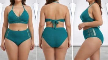 Biquíni de crochê azul-petróleo: como fazer este lindo modelo plus size em 2026