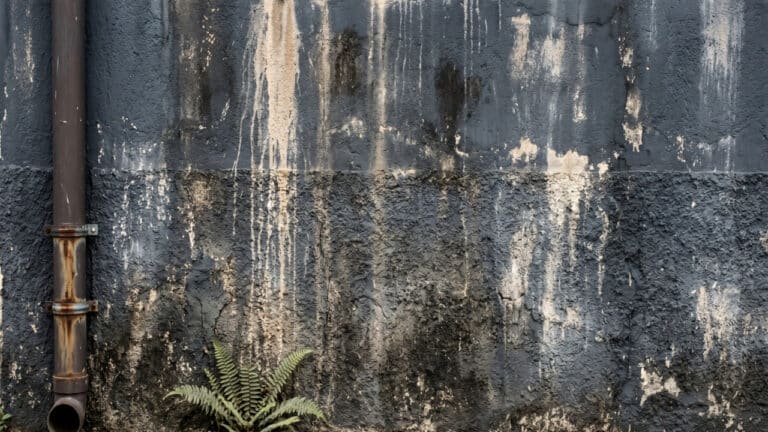 Muro de casa descascando pela falta de manutenção na cor da tinta