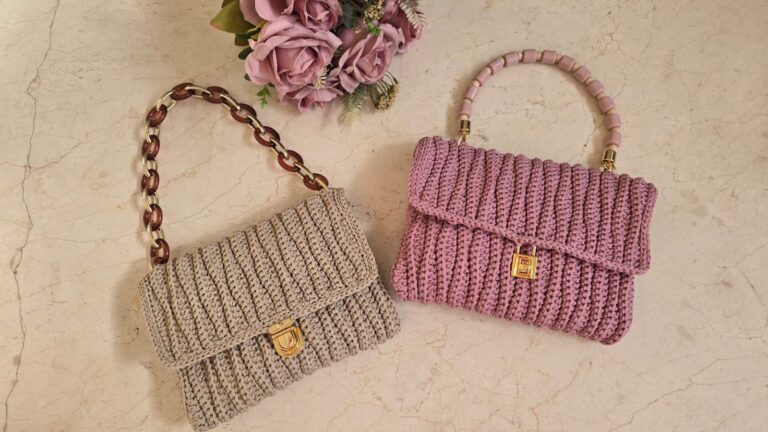 Bolsa de croche de luxo passo a passo