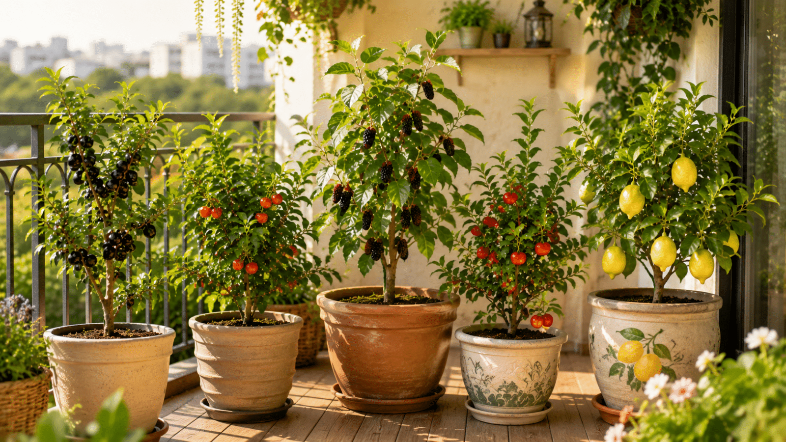Plantas frutíferas em vasos mostram que é possível colher frutas frescas mesmo em varandas, quintais pequenos e espaços compactos.